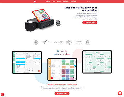 Capture du site L’addition