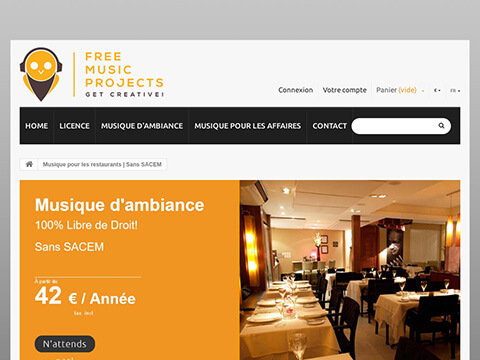 Capture du site Free Music Projects