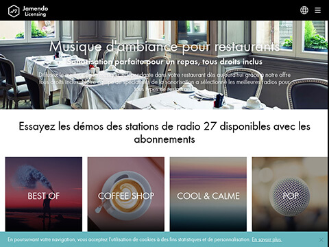 Capture du site Jamendo