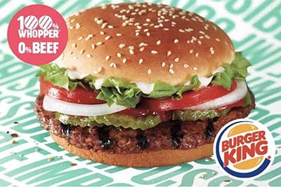 Burger King lance un hamburger sans viande