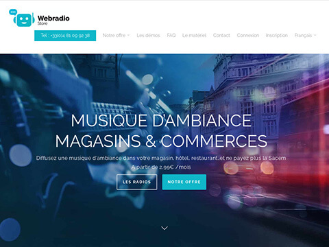 Capture du site Webradiostore